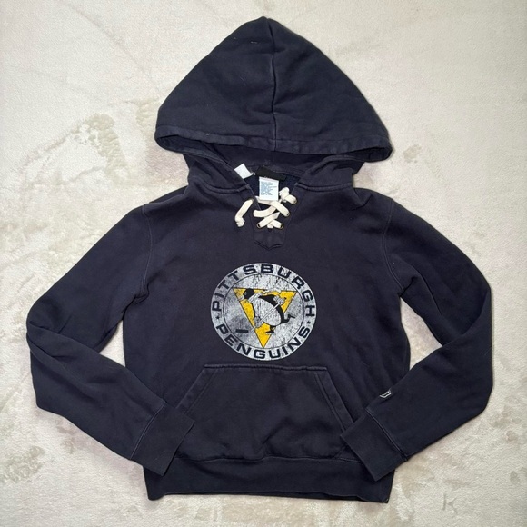 Old Time Hockey Pittsburgh Penguins Black Hoodie - Picture 1 of 7